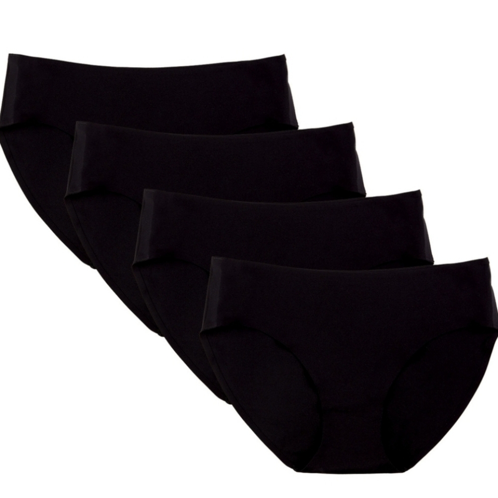 Member's Mark 4-pack Ladies Hipsters, Underwear, Panties, M, Black, NWT
